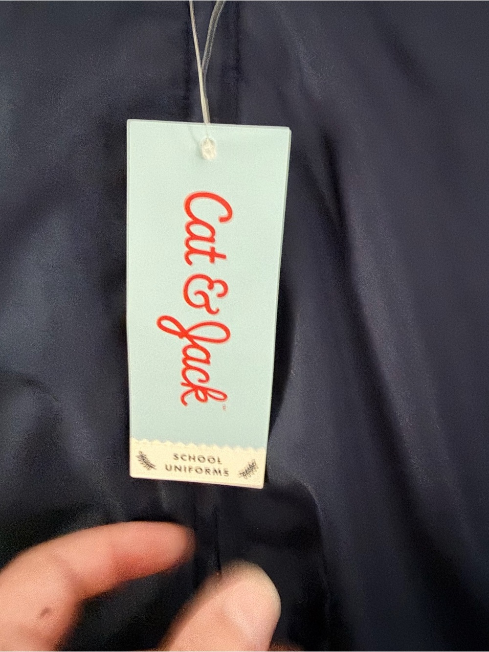 Cat & Jack Kids Navy Uniform Hooded Windbreaker Jacket NWT - Picture 4 of 6